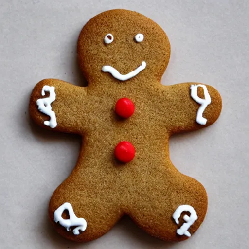 Prompt: white gingerbread man
