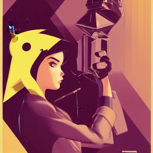 Image similar to portrait pikachu girl by petros afshar, tom whalen, laurie greasley, jc leyendecker and singer sargent