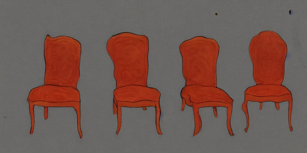 Prompt: photo of furniture designs in the style of modigliani, design sheet.