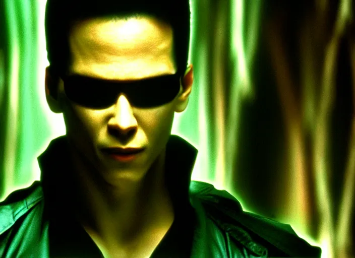 Image similar to neo as a fursona, the matrix, film still, high quality, hd, 4 k