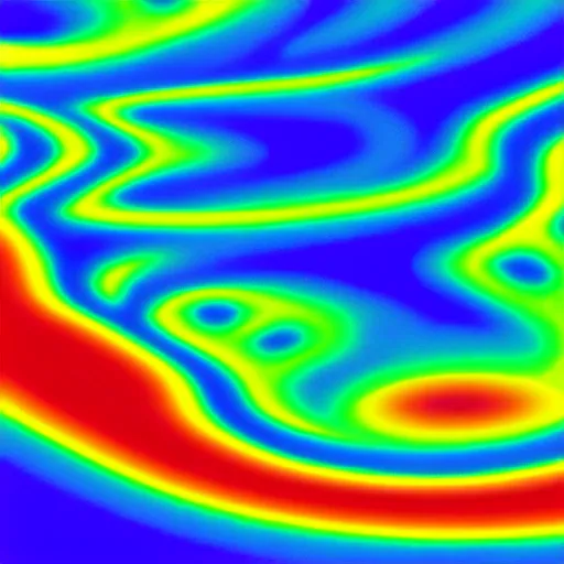 Image similar to a Fluid Simulation of a space shuttle, large eddies, Colourful, CFD , Multiphase flow, hexagonal mesh