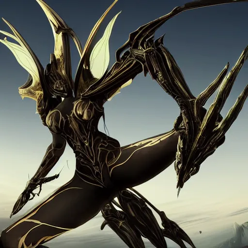 Prompt: high quality bug pov of a beautiful and stunning giant valkyr female warframe, as an anthropomorphic dragon, doing an elegant pose high above you, a giant warframe dragon foot looms over you, about to step on you, unaware of your existence, slick elegant design, sharp claws, detailed shot legs-up, highly detailed art, epic cinematic shot, realistic, professional digital art, high end digital art, furry art, DeviantArt, artstation, Furaffinity, 8k HD render, epic lighting, depth of field