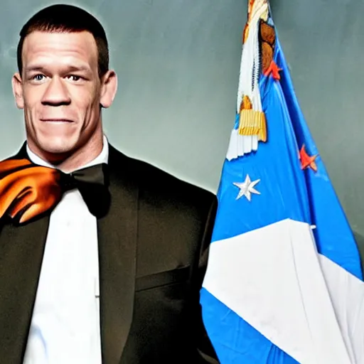 Prompt: John Cena as the Guatemala president