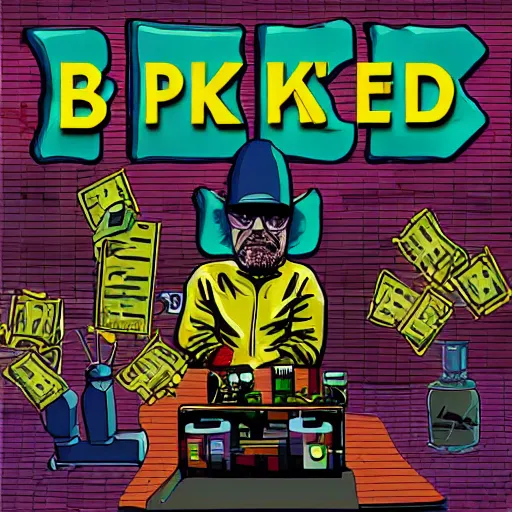 Prompt: breaking bad PS1 game cover