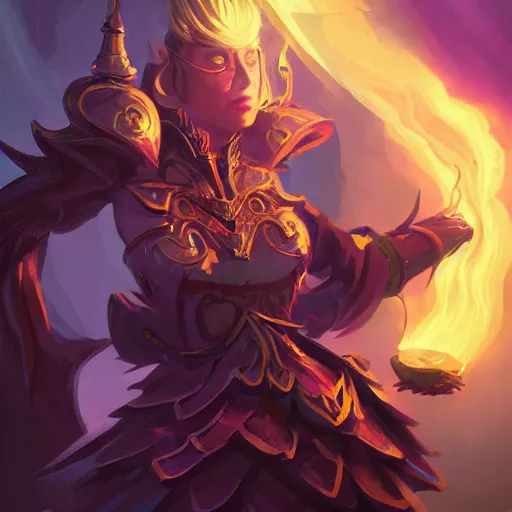 Image similar to arcane style spinning cards made of dark violet smoke, magic smoke, magic experiment, bright art masterpiece artstation. 8k, sharp high quality artwork in style of Jose Daniel Cabrera Pena and Greg Rutkowski, golden theme, concept art by Tooth Wu, blizzard warcraft artwork, hearthstone card game artwork