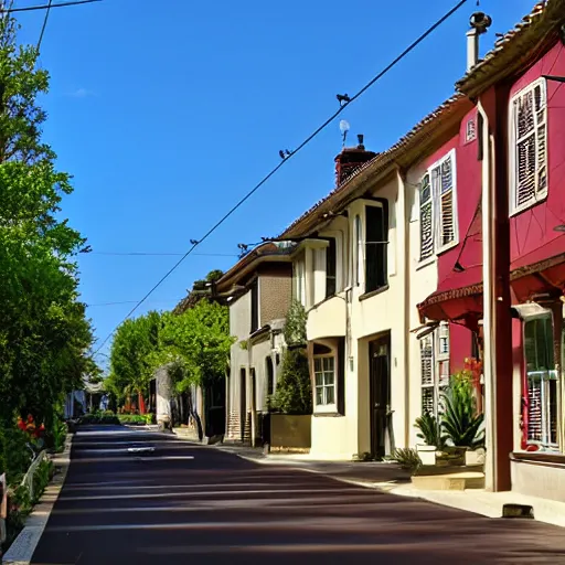 Prompt: a residential street with a ceiling over the street