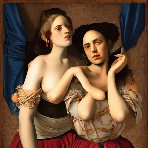 Image similar to ganja brethren by digital art by artemisia lomi gentileschi in the style of disco elysium