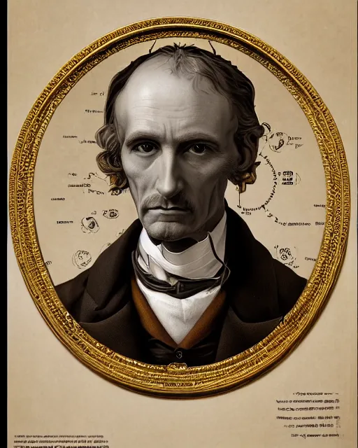 Prompt: epic portrait of victorian man scientist, steampunk, highly detailed, intricate details, symmetry, golden ratio, hyperrealistic, photorealistic, by rafael santi and michelangelo