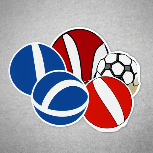 Image similar to Sports themed stickers, sports balls, sticker collection