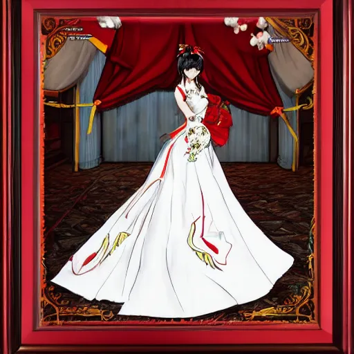 Image similar to yukiko amagi in wedding dress by shigenori soejima