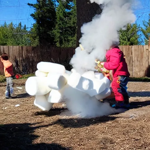 Prompt: marshmallow explosions