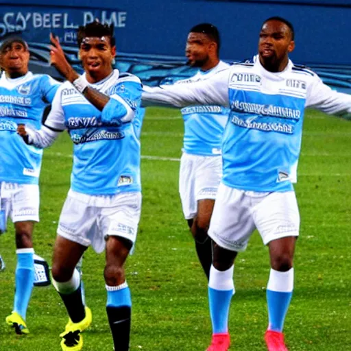 Prompt: Olympique de Marseille football team winning Champions league