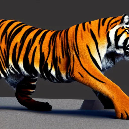 Prompt: tiger pattern : : fur : : octane render, 3 d render, texture map, hair map, fur map, unreal engine 5 : : 8 k