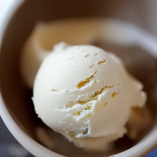 Prompt: vanilla ice cream that looks like vanilla ice