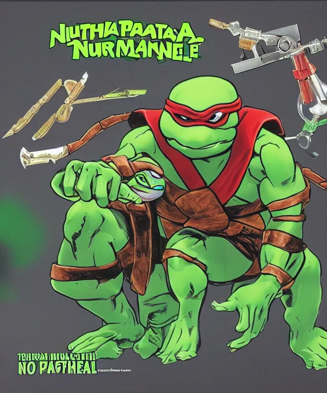 Image similar to packaging for a teenage mutant ninja turtle raphael neca toy