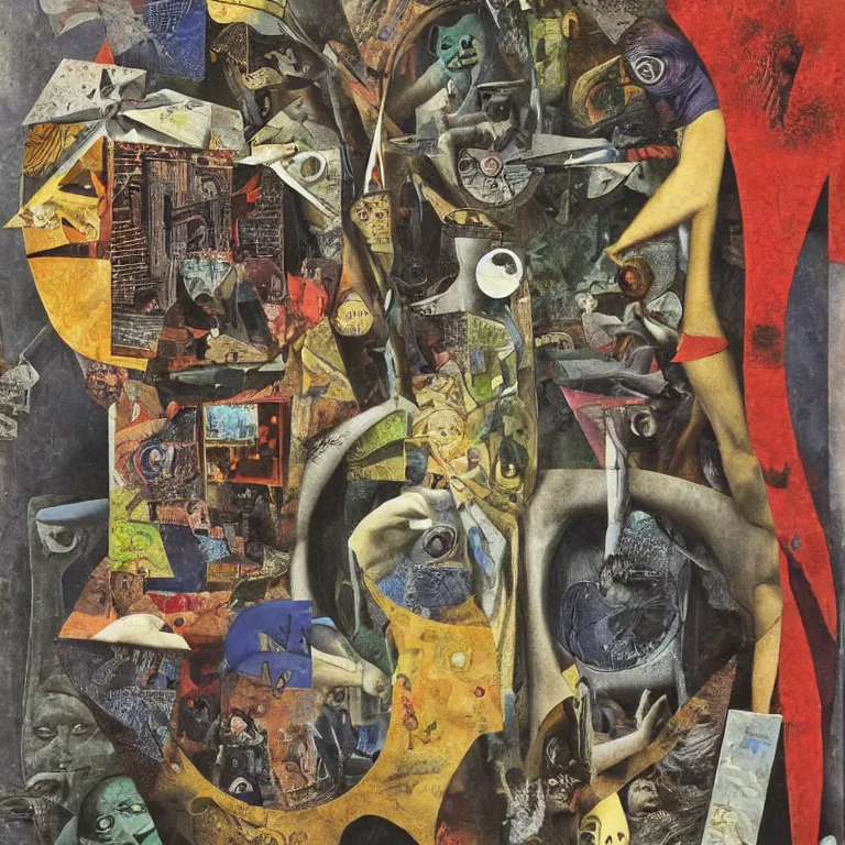 Prompt: a surrealist collage about ocularcentrism in visual culture by max ernst, collage art, surrealist collage, papier colle, highly detailed, 4 k.