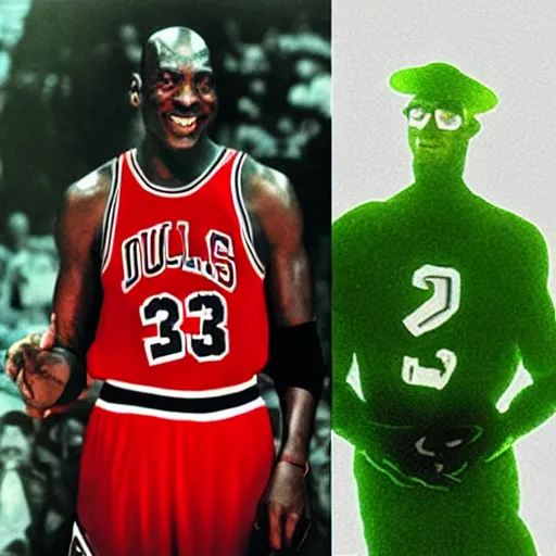 Image similar to michael jordan as the riddler