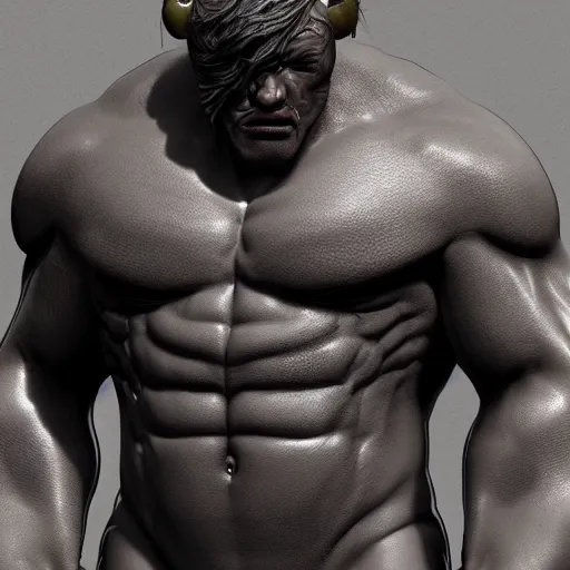 Prompt: a muscular bull with a pot belly, hyperdetailed, 4k, artstation