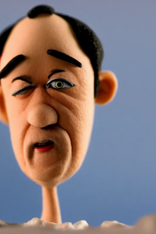 Prompt: a cinematic film still of a claymation stop motion film starring bill murray, shallow depth of field, 8 0 mm, f 1. 8