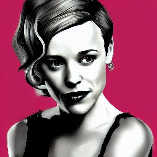 Prompt: rachel mcadams as a 1 9 2 0 s mob gangster, detailed digital painting, intricate