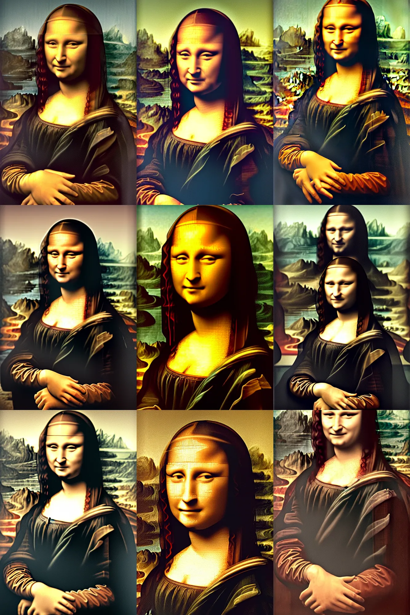 Prompt: Jason Statham as Mona Lisa