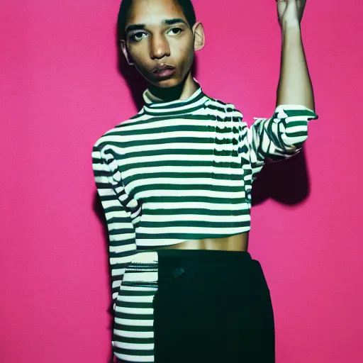 Image similar to realistic photoshooting for a new raf simons lookbook, color film photography, photo of a woman, photo in style of tyler mitchell, 3 5 mm