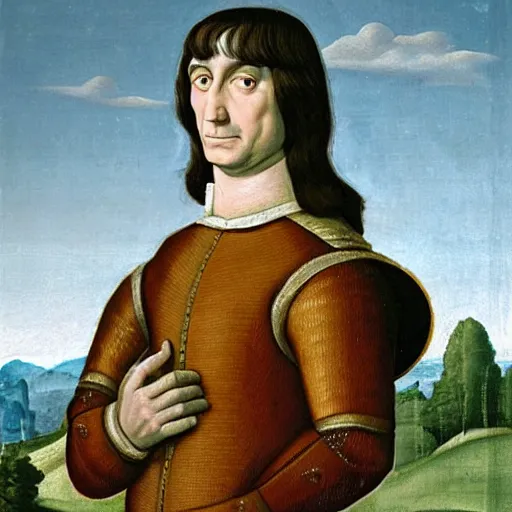 Image similar to a renaissance style portrait painting of Lord Farquaad