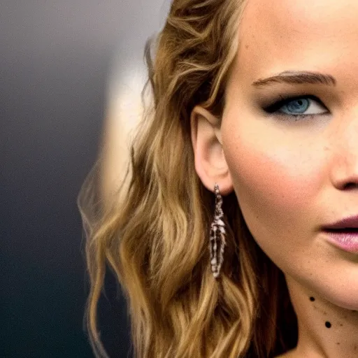 Prompt: tinder profile picture of Jennifer Lawrence, high detail, photography