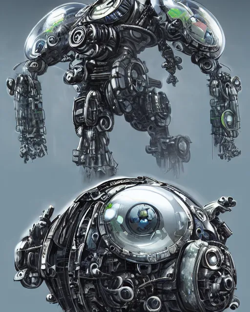 Image similar to futuristic bubble shaped mecha by frank franzetta, biomechanical, 4 k, hyper detailed