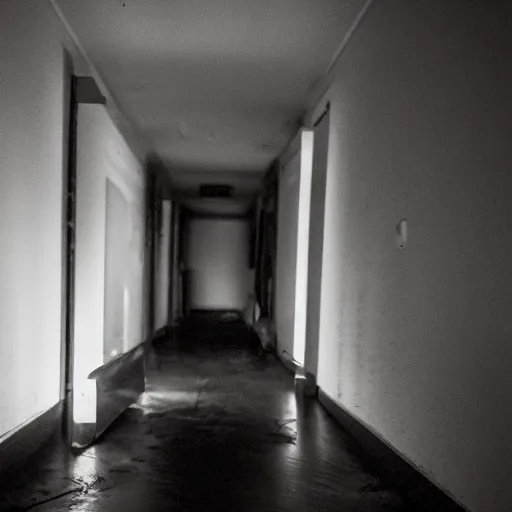 Image similar to creepy nursery liminal space, dark photograph