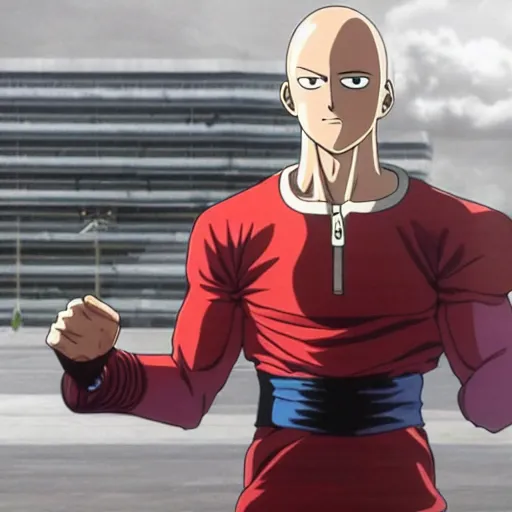 Prompt: saitama from One Punch Man becoming real