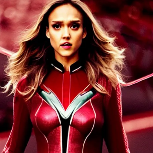 Image similar to Jessica Alba as scarlet witch