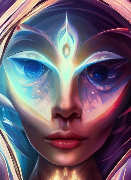 Image similar to symmetry!! galactic space eye, intricate, elegant, highly detailed, digital painting, artstation, concept art, smooth, cosmic, soft light, illustration, art by artgerm