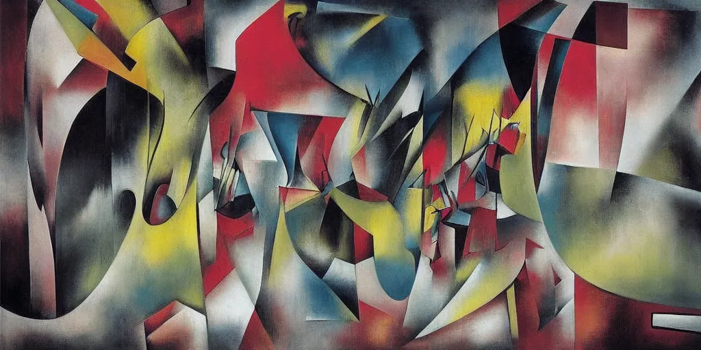 Image similar to abstract styled by roberto matta