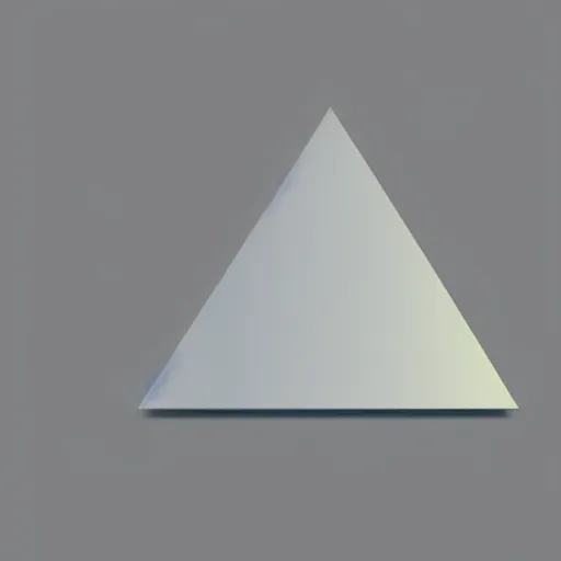 Image similar to a simple triangle with a soft shadow behind a light background, minimalistic corporative art, trending on artstation, minimalism