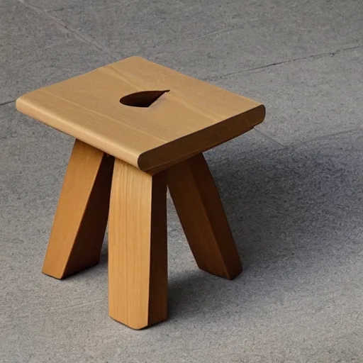 Image similar to the syamese stool by tadao ando