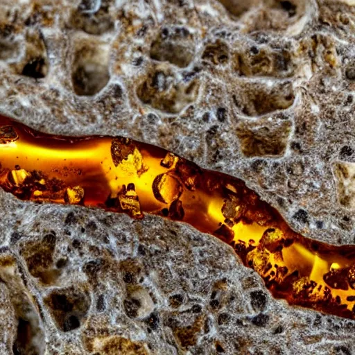 Prompt: fossilized human remains found in amber