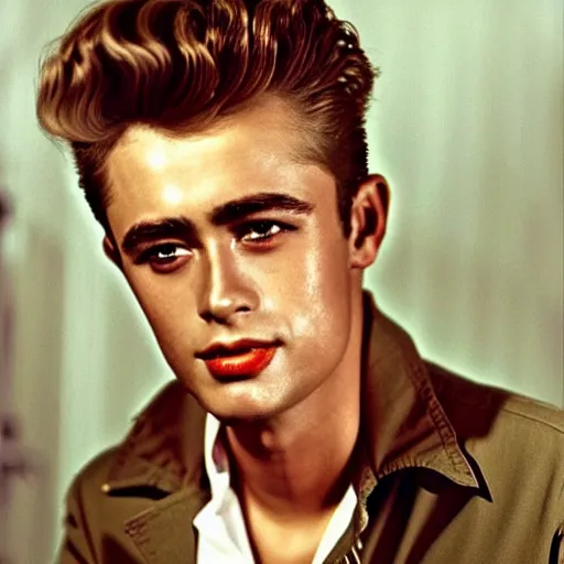 Image similar to James Dean as a woman in Jakarta