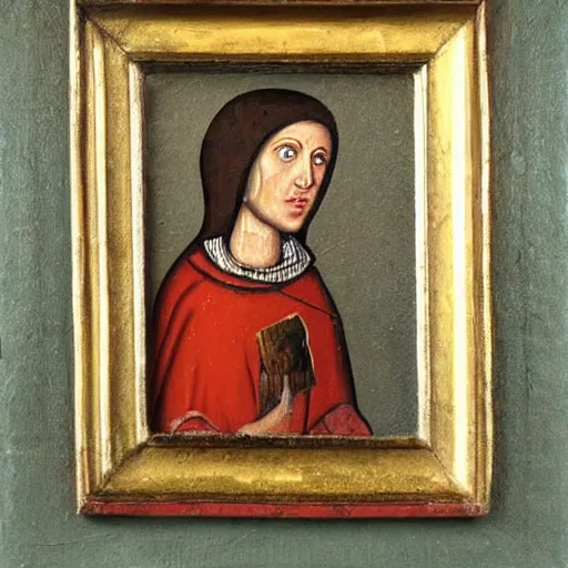 Image similar to kris statlander, medieval painting oil painting