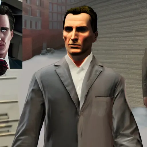 Image similar to patrick bateman american psycho christian bale in gtav