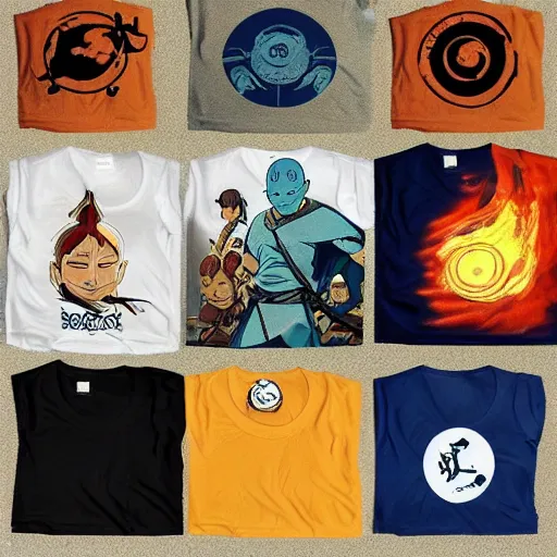 Image similar to avatar the last airbender cool t - shirt design