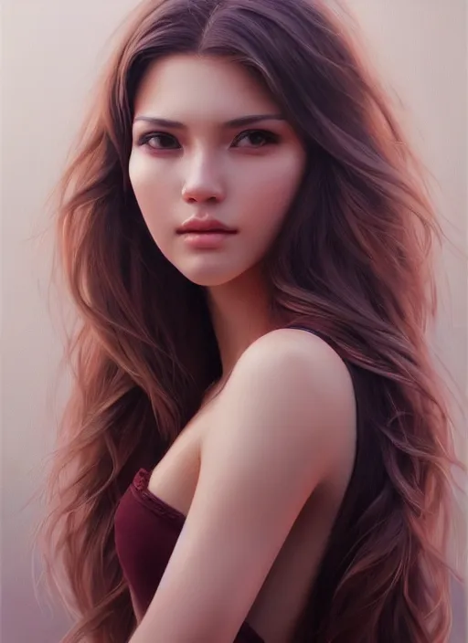 Image similar to photo of a gorgeous young woman in the style of stefan kostic, realistic, sharp focus, 8 k high definition, insanely detailed, intricate, elegant, art by stanley lau and artgerm