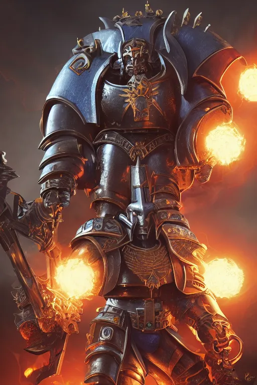 Image similar to queen portrait heros warhammer 4 0 k horus heresy fanart - the primarchs emperor by johannes helgeson animated with vfx concept artist & illustrator global illumination ray tracing hdr fanart arstation zbrush central hardmesh 8 k octane renderer comics stylized