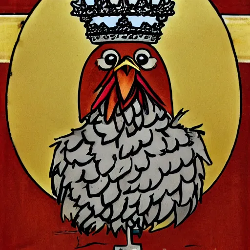 Image similar to king chicken with a crown