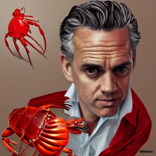 Prompt: Jordan Peterson as a lobster, artstation