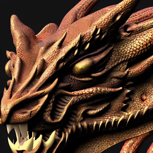 Prompt: dragon head, detailed, 4 k, realistic