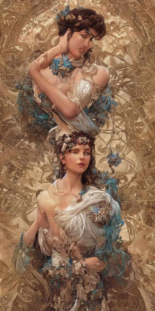 Image similar to Aphrodite, intricate, highly detailed, digital painting, artstation, concept art, smooth, sharp focus, illustration, Unreal Engine 5, 8K, art by artgerm and greg rutkowski and alphonse mucha