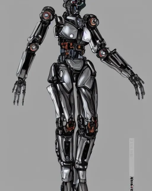 Image similar to a necromancer sci fi mech wearing a robe made of mechanical parts conjuring pyrokinetic energy, Dreamt in `114.44s` for `!dream a woman turning into an mecha android portrait wearing a part cybernetic mecha body, surrealism , smooth, intricate, elegant, demonic energy, power aura, highly detailed cybernetic robe, neon glowing spells, digital painting, artstation, concept art, high tech fantasy, sharp focus, illustration, art by daytoner and vitaly bulgarov