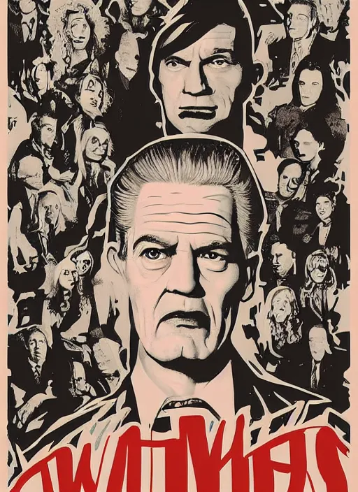 Image similar to twin peaks movie poster art by victor kalin
