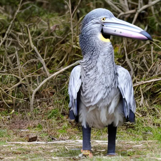 Image similar to a giant shoebill